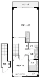 ピース・スクエア羽ノ浦A【2階】の間取り