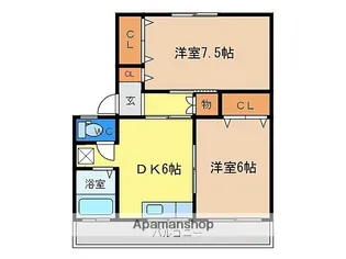 坂東マンション【2階】の間取り