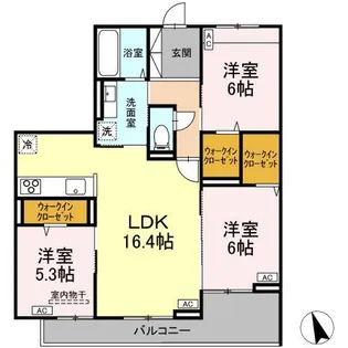 ヒーローキングダムⅡ【2階】の間取り
