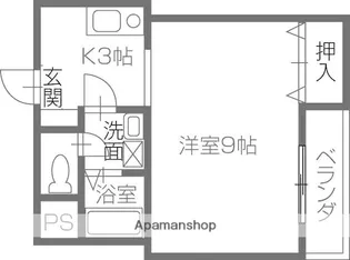 ハーミットクラブ南佐古【3階】の間取り