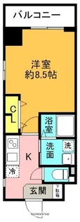 Kクレスト西新町【8階】の間取り