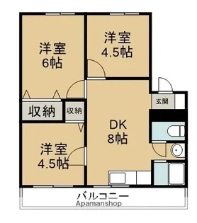 フローラ名東【306号室】の間取り
