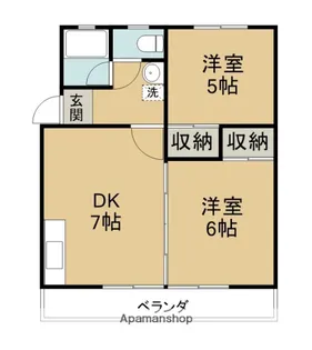 スカイハイツ【2階】の間取り