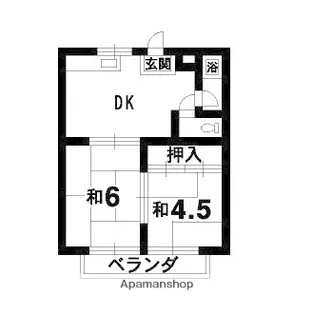 コーポ鈴木【203号室】の間取り