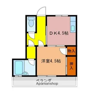 稲原ハイツ【3階】の間取り