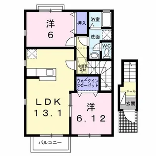 ヴィラ・ファミールB【2階】の間取り