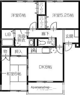 エクセレントハイツ コスモI【1階】の間取り