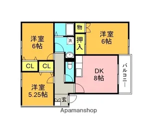 エクセレントハイツ コスモI【1階】の間取り