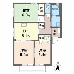 コンフォート A棟【2階】の間取り