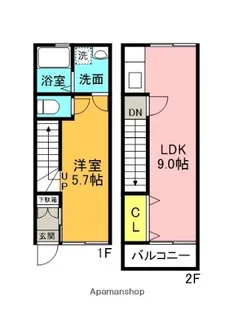 カオス藍住C【103号室】の間取り