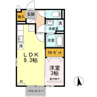 アクシス南島田 D棟【1階】の間取り