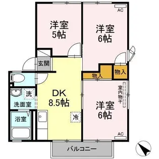 3DKの間取り画像