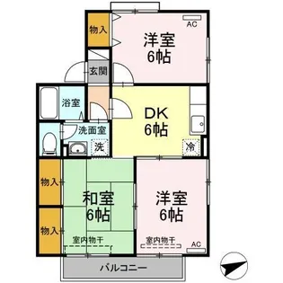 セジュール国府【1階】の間取り