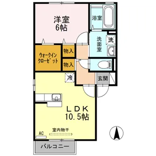 コーポK B棟【2階】の間取り