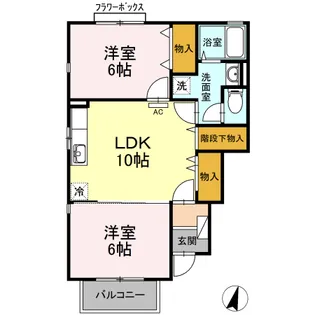パティオ武中【1階】の間取り