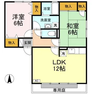 ラポール宮内 B棟【1階】の間取り