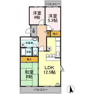 グレースソシア【3階】の間取り