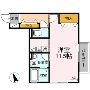 アムール安宅【203号室】の間取り