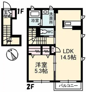 シャーメゾン浦川【2階】の間取り
