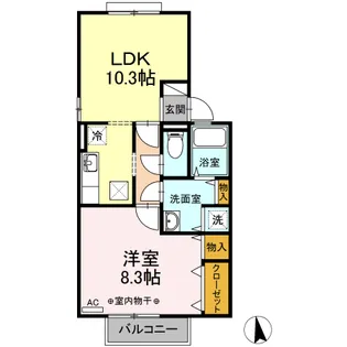 ステイトメント安宅 B棟【1階】の間取り