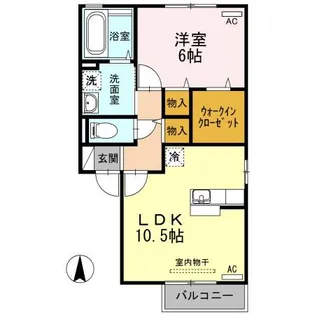 コーポK C棟【2階】の間取り