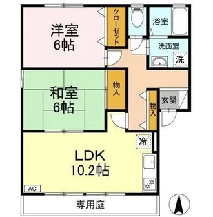 ラポール宮内 A棟【1階】の間取り