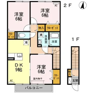 グラン・リーオ A棟【2階】の間取り
