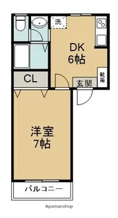 ブライトンフラットⅡ【402号室】の間取り