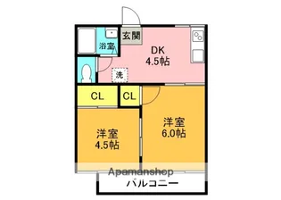 コーポ末広【205号室】の間取り
