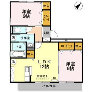 グランパルク【2階】の間取り