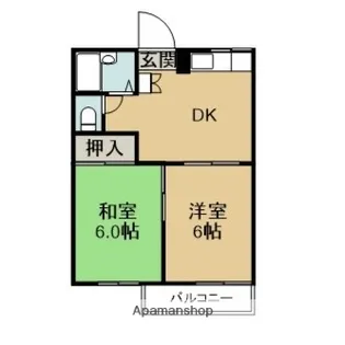 タウニー佐藤【201号室】の間取り