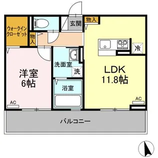 セレーノ南田宮【3階】の間取り