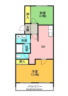 サラグレース川内【1階】の間取り