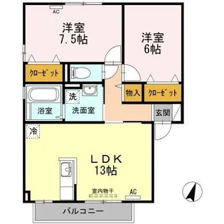 グランシャリオ D棟【2階】の間取り
