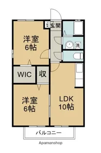 サンメイユウⅠA【202号室】の間取り