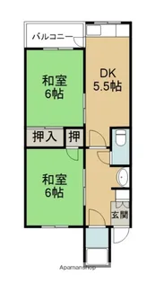 福永マンション【21号室】の間取り