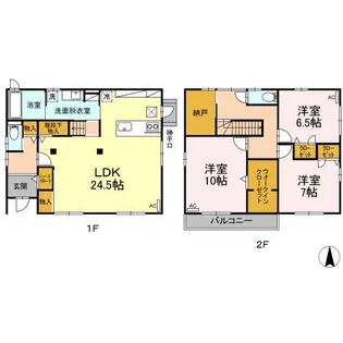徳島県徳島市大谷町猿楽【一戸建】の間取り