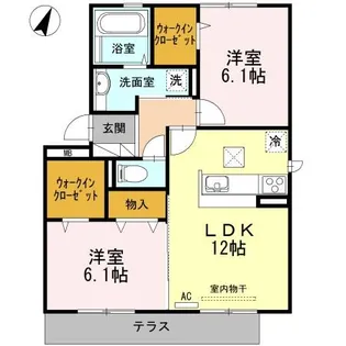 セジュール藍Ⅱ【1階】の間取り