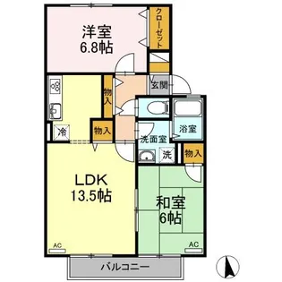 ピュアメゾン A棟【2階】の間取り