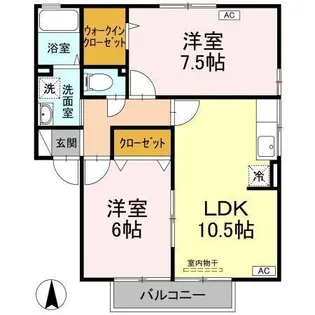 シャトーショコラ A棟【2階】の間取り