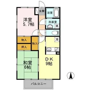 リバーサイド幸泉 1棟【2階】の間取り