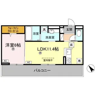 サンセール問屋町II【1階】の間取り