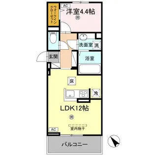 サンセール問屋町II【1階】の間取り