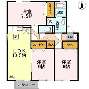 ルミエール C棟【1階】の間取り