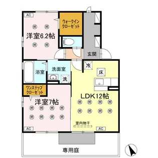 パルク セゾン II棟【1階】の間取り