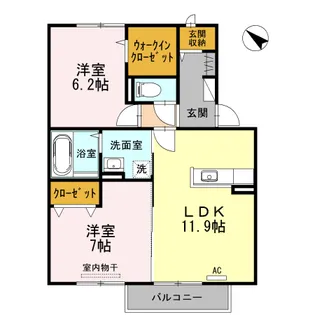 レーベン ヒルズ C棟【2階】の間取り