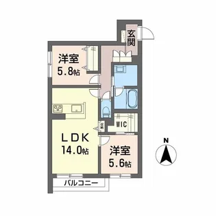グリナージュ【2階】の間取り