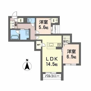 グリナージュ【2階】の間取り