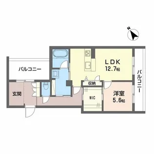 1LDKの間取り画像