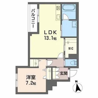 ベレオ安宅【1階】の間取り